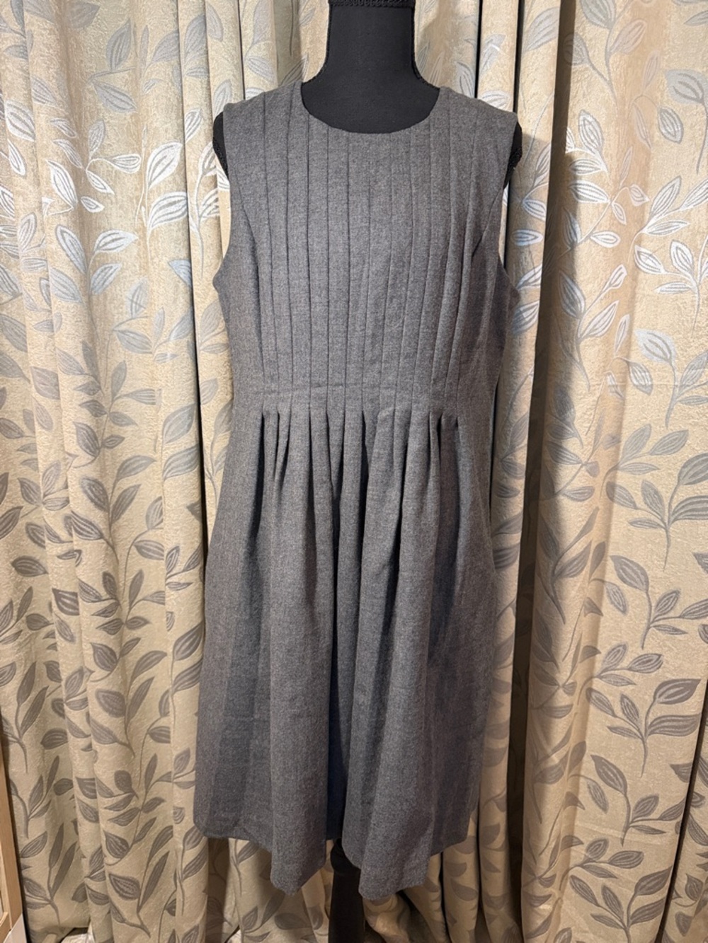 Banana Republic Charcoal Pleated Mini Dress